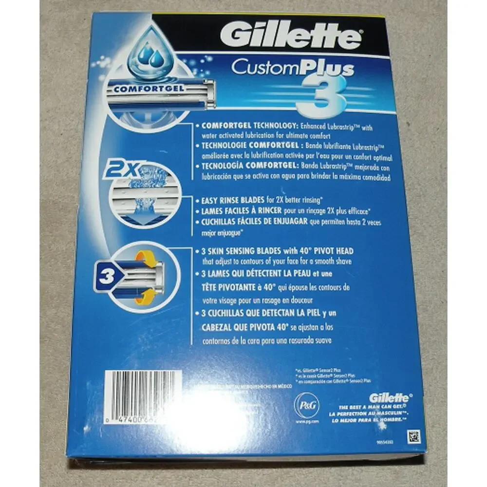 Gillette Custom Plus 3 ComfortGel Disposable Razors 36-Pack New Sealed